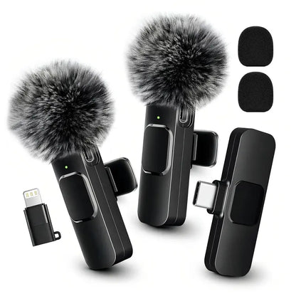 HITOZON Mini Wireless Mobile Lavalier Microphone for Iphone/Android Smartphones - Portable USB-C Lapel Mic with ABS, USB Cable, 1-Touch Recording, Mute Function for Business Audio/Video Recording, Plug-And-Play Vlogging Equipment