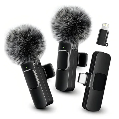 HITOZON Mini Wireless Mobile Lavalier Microphone for Iphone/Android Smartphones - Portable USB-C Lapel Mic with ABS, USB Cable, 1-Touch Recording, Mute Function for Business Audio/Video Recording, Plug-And-Play Vlogging Equipment